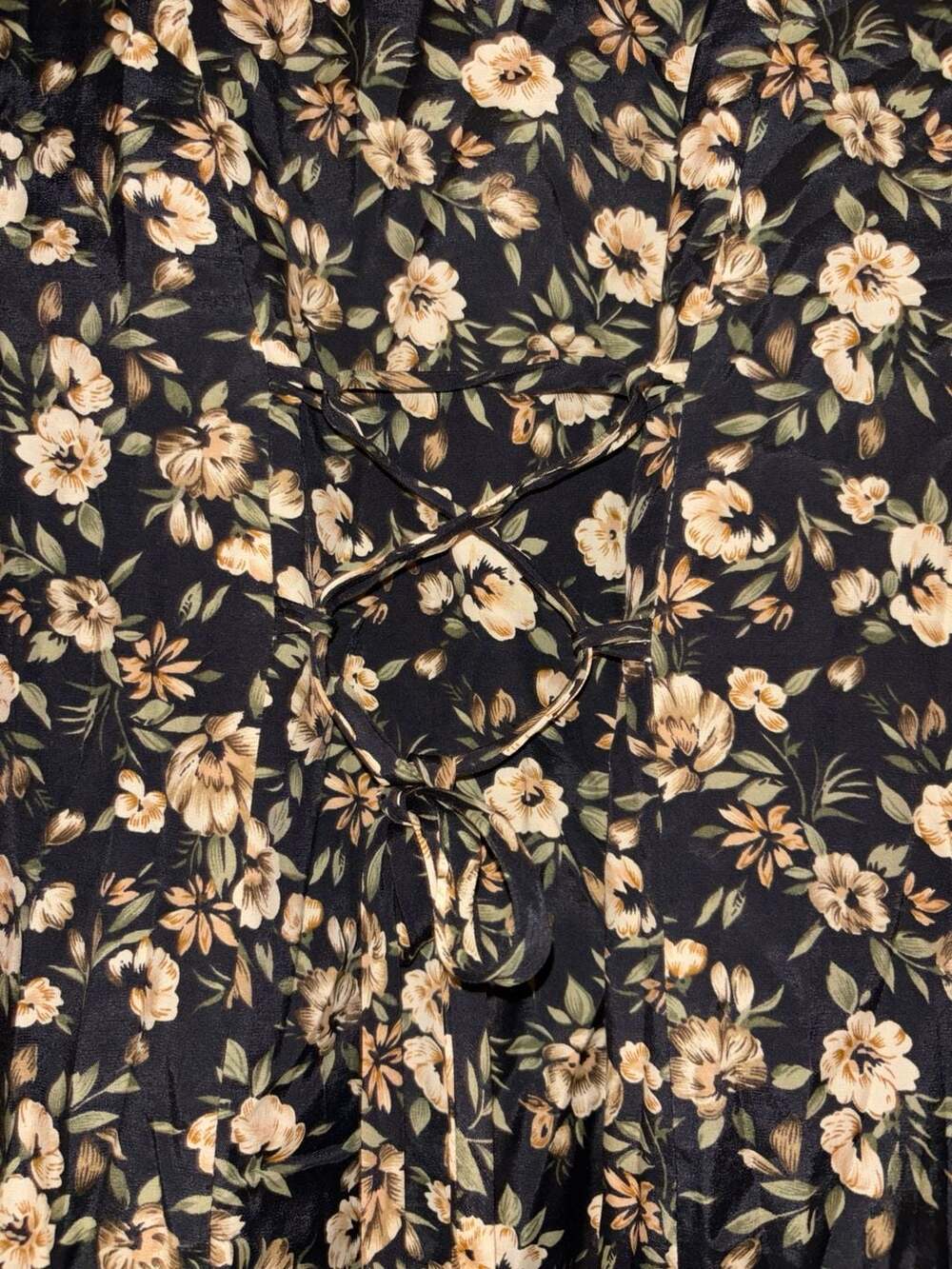 Switch Women's Casual Black Ditsy Floral Long Sleeve Midi Dress - Picture 7 of 7
